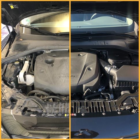 Vorher Nachher Referenz Motorraumreinigung